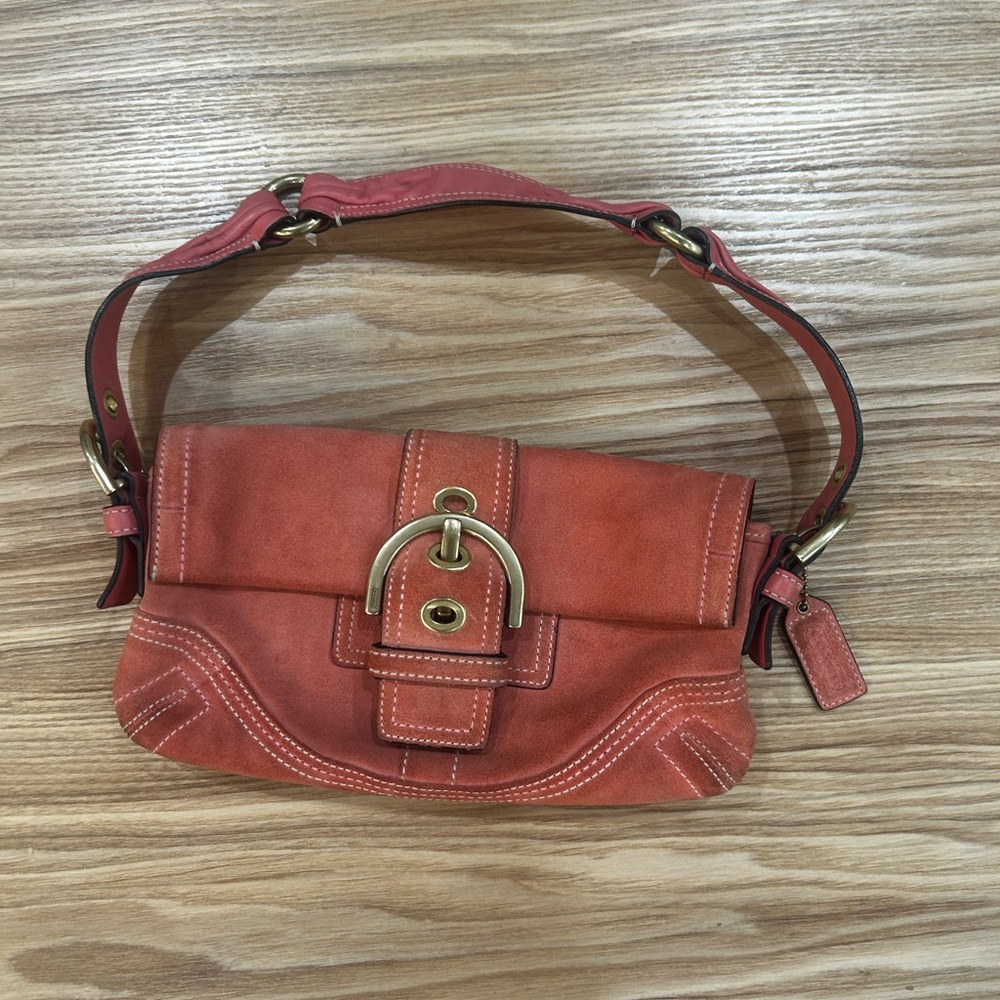 Coach Y2K Soho Suede A818  Bag - Pink Peach
